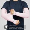 imageAchiou Arm Sun Sleeves Compression UV Protection Cooling for Men Women Summer Sunblock Basketball Football Cover Arms Tattoo3 Pairs Black grey pink