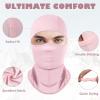 imageAchiou Balaclava Face Mask Ski Mask for Men Women Football Lightweight Sheisty Ninja Shiesty Sun Hood UV Protector CyclingPink