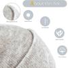 imageAchiou Beanie Hat for Women Men Warm Cuffed Knit Hat for Skiing Running Outdoor SportsBeige
