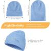 imageAchiou Beanie Hat for Women Men Warm Cuffed Knit Hat for Skiing Running Outdoor SportsLight Blue