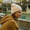 imageAchiou Beanie Hat for Women Men Warm Cuffed Knit Hat for Skiing Running Outdoor SportsPale Yellow