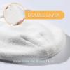 imageAchiou Beanie Hat for Women Men Warm Cuffed Knit Hat for Skiing Running Outdoor SportsWhite