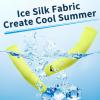 imageAchiou Cooling Ice Silk Arm Sleeves Summer UV Sun Protection Compression Sleeves UPF 50 for Women Volleyball Youth Sports2 Pairs 1pair Black 1 Pair Fluorescent Yellow
