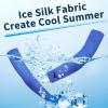imageAchiou Cooling Ice Silk Arm Sleeves Summer UV Sun Protection Compression Sleeves UPF 50 for Women Volleyball Youth Sports2 Pairs 1pair Black 1 Pair Royal Blue