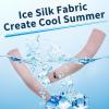 imageAchiou Cooling Ice Silk Arm Sleeves Summer UV Sun Protection Compression Sleeves UPF 50 for Women Volleyball Youth Sports2 Pairs 1pair White 1 Pair Pink
