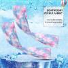 imageAchiou Cooling Ice Silk Arm Sleeves Summer UV Sun Protection Compression Sleeves UPF 50 for Women Volleyball Youth SportsPink Blue