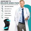 imageAchiou Knee Braces for Knee Pain Relief 2 Pack Knee Brace for Meniscus Tear Knee Compression Sleeves for Men Women Knee Support Pad for Working Out Arthritis ACL Running Joint RecoveryBlack