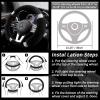 imageAchiou Rhinestone Fluffy Steering Wheel Cover  Comfortable NonSlip Luxury Faux Wool Universal Fit for 145quot to 15quot Steering WheelsBlack and Black