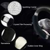 imageAchiou Rhinestone Fluffy Steering Wheel Cover  Comfortable NonSlip Luxury Faux Wool Universal Fit for 145quot to 15quot Steering WheelsBlack and Black
