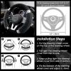 imageAchiou Rhinestone Fluffy Steering Wheel Cover  Comfortable NonSlip Luxury Faux Wool Universal Fit for 145quot to 15quot Steering WheelsBlack and Gray