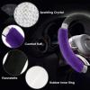imageAchiou Rhinestone Fluffy Steering Wheel Cover  Comfortable NonSlip Luxury Faux Wool Universal Fit for 145quot to 15quot Steering WheelsBlack and Purple