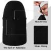 imageAchiou Ski Mask for Women Men Sherpa Hood Ski Mask Winter Balaclava Windproof Hooded Scarf Cold Weather Hat Neck WarmerBlack