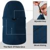 imageAchiou Ski Mask for Women Men Sherpa Hood Ski Mask Winter Balaclava Windproof Hooded Scarf Cold Weather Hat Neck WarmerBlue