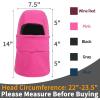 imageAchiou Ski Mask for Women Men Sherpa Hood Ski Mask Winter Balaclava Windproof Hooded Scarf Cold Weather Hat Neck WarmerRose