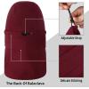 imageAchiou Ski Mask for Women Men Sherpa Hood Ski Mask Winter Balaclava Windproof Hooded Scarf Cold Weather Hat Neck WarmerWine Red
