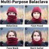 imageAchiou Ski Mask for Women Men Sherpa Hood Ski Mask Winter Balaclava Windproof Hooded Scarf Cold Weather Hat Neck WarmerWine Red