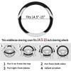 imageAchiou Steering Wheel Cover Microfiber Leather and Viscose Breathable Mesh Universal 14515 inch Refreshing and ComfortableWhite and Black