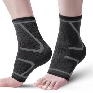 imageAchiou Ankle Brace for Women ampamp Men Ankle Compression Sleeve Support Socks Pair for Plantar Fasciitis Arch Support Sprained Gambrel Achilles Tendonitis Heel Spurs Joint PainGrey