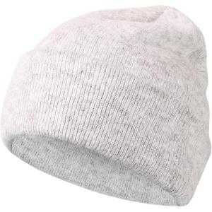 imageAchiou Beanie Hat for Women Men Warm Cuffed Knit Hat for Skiing Running Outdoor SportsBeige
