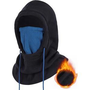 imageAchiou Ski Mask for Men Women Winter Balaclava Warm Windproof Face Mask Full Head Cover Scarf Neck for Cold WeatherBlack