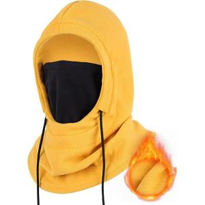 imageAchiou Ski Mask for Men Women Winter Balaclava Warm Windproof Face Mask Full Head Cover Scarf Neck for Cold WeatherTurmeric