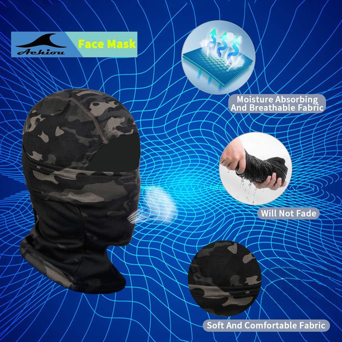 imageAchiou Ski Mask for Men Women Balaclava Face Cover Shiesty Mask UV Protector Lightweight for Motorcycle SnowboardColorful