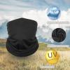 imageAchiou Cooling Neck Gaiter Face Cover Scarf UV Protection Mask for Men and WomenSoft Windproof Hiking Cycling RunningBlack