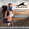 imageAchiou Cooling Neck Gaiter Face Cover Scarf UV Protection Mask for Men and WomenSoft Windproof Hiking Cycling RunningDark Blue