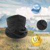 imageAchiou Cooling Neck Gaiter Face Cover Scarf UV Protection Mask for Men and WomenSoft Windproof Hiking Cycling RunningHeather Black