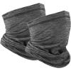 imageAchiou Cooling Neck Gaiter Face Cover Scarf UV Protection Mask for Men and WomenSoft Windproof Hiking Cycling RunningHeather Gray