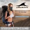 imageAchiou Cooling Neck Gaiter Face Cover Scarf UV Protection Mask for Men and WomenSoft Windproof Hiking Cycling RunningHeather Gray