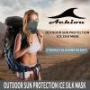 imageAchiou Cooling Neck Gaiter Face Cover Scarf UV Protection Mask for Men and WomenSoft Windproof Hiking Cycling RunningLight Gray