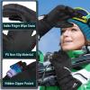imageAchiou Ski Snow Gloves Waterproof Touchscreen Winter Warm for Men Women with Portable pocketSmall