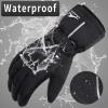 imageAchiou Ski Snow Gloves Waterproof Touchscreen Winter Warm for Men Women with Portable pocketSmall