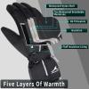 imageAchiou Ski Snow Gloves Waterproof Touchscreen Winter Warm for Men Women with Portable pocketXLarge