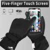 imageAchiou Ski Snow Gloves Winter Warm 3M Thinsulate Waterproof Touchscreen Men WomenBlack