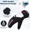imageAchiou Ski Snow Gloves Winter Warm 3M Thinsulate Waterproof Touchscreen Men WomenNew White