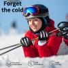 imageAchiou Ski Snow Gloves Winter Warm 3M Thinsulate Waterproof Touchscreen Men WomenNew White