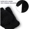 imageAchiou Warm Fingerless Gloves for Women Men Convertible Winter Fingerless Mittens with Fliptop Cover Knitted Wool FabricBlack
