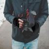 imageAchiou Winter Fingerless Gloves for Men Women Convertible Warm Half Finger Mitten Gloves Flip Top Knitted Clamshell GlovesBlack