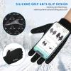 imageAchiou Winter Gloves for Men Women Touch Screen Gloves Upgraded Thicken AntiSlip Silicone Gel Thermal Soft Knit LiningBlack Thick