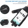 imageAchiou Winter Gloves for Men Women Touch Screen Gloves Upgraded Thicken AntiSlip Silicone Gel Thermal Soft Knit LiningShade Gray