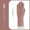 imageAchiou Winter Knit Gloves for Men Women Touch Screen Texting Knitted Gloves Touchscreen Warm Outdoor Soft Elastic LiningPink