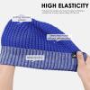 imageAchiou Winter Reflective Beanie Hat for Men Women Warm Cuffed Winter Knit Hat Cap for Running Outdoor Sports High VisibilityBlue