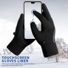 imageAchiou Winter Running Gloves for Men WomenLightweight Touchscreen Liners Thermal Warm Gloves for CyclingDriving Hiking Walking TextingBlack