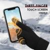 imageAchiou Women Winter Gloves Touch Screen Gloves Elastic Soft Warm Knit Lined One SizeBlack