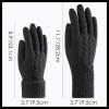 imageAchiou Women Winter Gloves Touch Screen Gloves Elastic Soft Warm Knit Lined One SizeBlack
