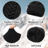 imageAchiou Women Winter Gloves Touch Screen Gloves Elastic Soft Warm Knit Lined One SizeBlack