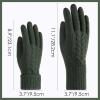 imageAchiou Women Winter Gloves Touch Screen Gloves Elastic Soft Warm Knit Lined One SizeGreen