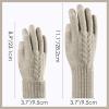 imageAchiou Women Winter Gloves Touch Screen Gloves Elastic Soft Warm Knit Lined One SizeKhaki
